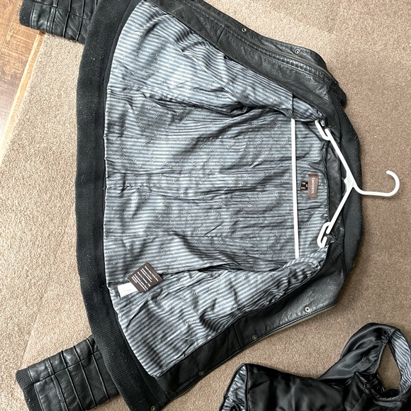 Y2K Black Danier Leather biker/moto Jacket (Short/bomber length) size small - Picture 9 of 13